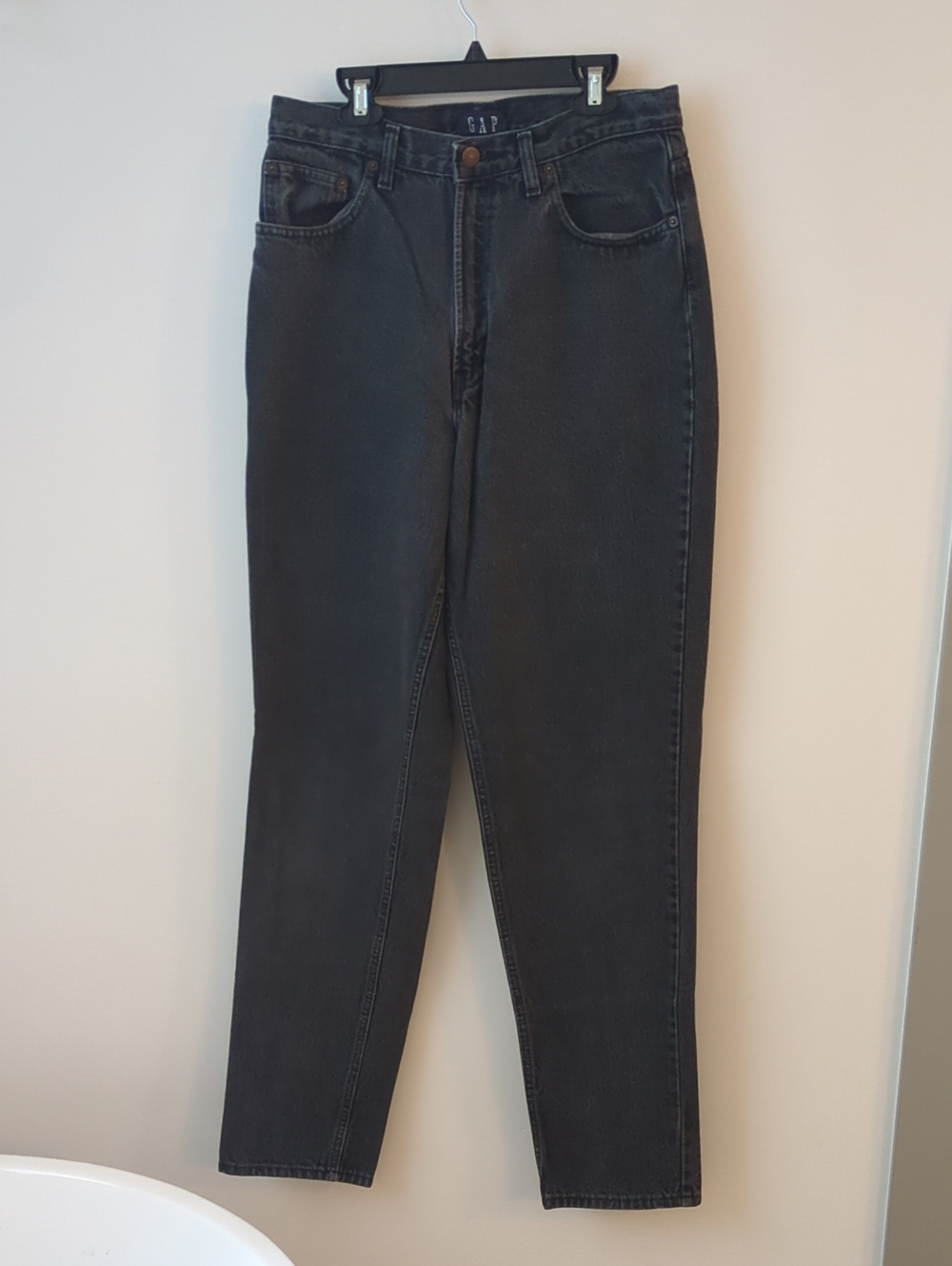 Vintage 90s GAP Women's High-Rise Black Straight Jeans 12L
